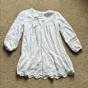 LOFT White Eyelet Mini Dress